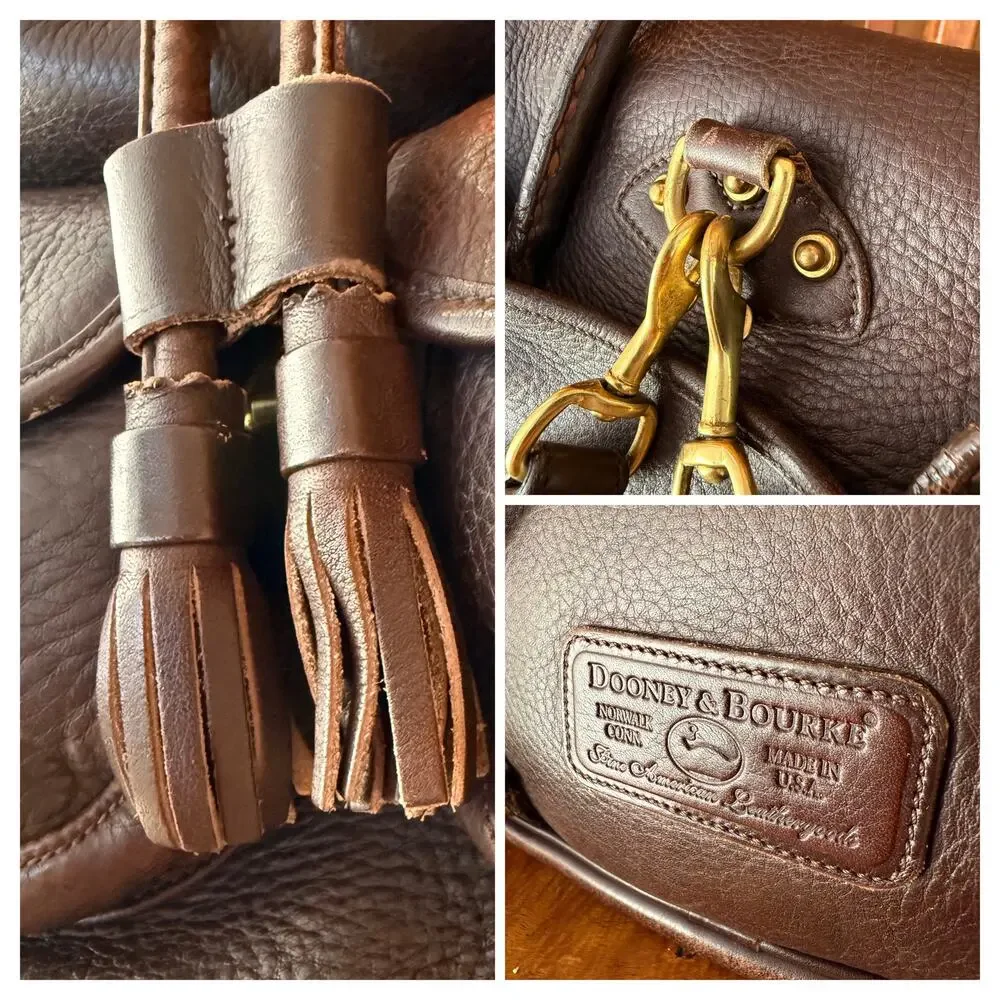 Vintage Dooney & Bourke Backpack Leather Backpack Chocolate Brown